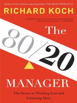 cover image of The 80/20 Manager